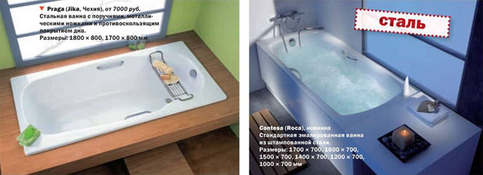 Стальная ванна Стальная ванна