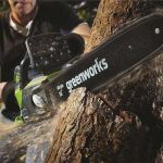 фото Пила цепная аккумуляторная GreenWorks, 40 В, шина 40 см
