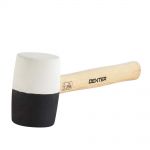 фото Киянка Dexter 450 г резиновая с деревянной ручкой, цвет чёрно-белый