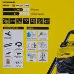 фото Пылесос Karcher WD 3 P Рremium 17 л, 1000 Вт, 200 аэровт