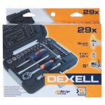 фото Набор головок Dexell 29 предметов, пластиковый ящик