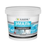 фото Эмаль ЛАКРА Универсальная Белый матовый 0,9 кг