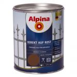 фото Краска по металлу и ржавчине ALPINA гладкая шоколад 0,75 л