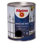 фото Краска по металлу и ржавчине ALPINA гладкая черная 0,75 л