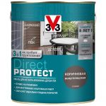 фото Эмаль V33 Direct protect универсальная коричневая полуглянец 2,5 л