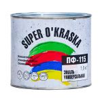 фото Эмаль SUPER OKRASKA ПФ-115 Зеленый 1,9 кг