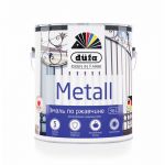 фото Эмаль Dufa Retail Metall по ржавчине черная 2.5 л