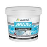 фото Эмаль ЛАКРА Универсальная Белый полуглянцевый 0,9 кг