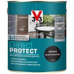 фото Эмаль V33 Direct protect универсальная черная полуглянец 2,5 л