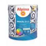 фото Эмаль по ржавчине 3 в 1 ALPINA Б1 0,75 л