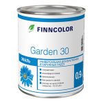фото Эмаль FINNCOLOR Garden 30 алкидная Белый 0,9 л 