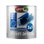 фото Грунт-эмаль ЦВЕТОК Черный 2,7 кг
