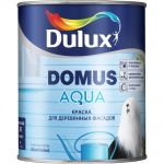 фото Фасадная краска для дерева Dulux Domus Aqua полуматовая BW 1 л