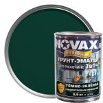 фото Эмаль-грунт по ржавчине Novax 3в1 цвет тёмно-зелёный 0.9 кг