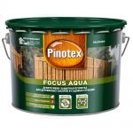 фото Антисептик Pinotex Focus Aqua на водной основе красное дерево 9 л