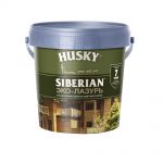 фото Эко-лазурь HUSKY Siberian полуматовая кофейное дерево 0,9 л