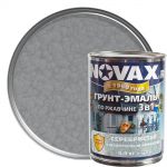 фото Эмаль молотковая Novax 3в1 цвет серебристый 0.9 кг