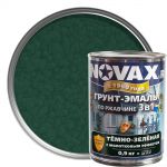 фото Эмаль молотковая Novax 3в1 цвет тёмно-зелёный 0.9 кг