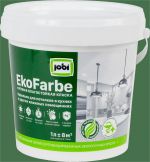 фото Краска для кухни и ванной Jobi «Ekofarbe», сталь, цвет белый, 1 л