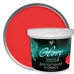 фото Краска для гостинной Glory 0.9 л, цвет красный коралл