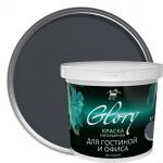 фото Краска для гостинной Glory 0.9 л, цвет серый графит
