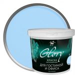 фото Краска для гостинной Glory 0.9 л, цвет голубой иней