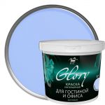 фото Краска для гостинной Glory 0.9 л, цвет королевский голубой