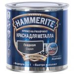 фото Краска гладкая Hammerite цвет серый 0.25 л