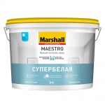 фото Краска Marshall Maestro Потолок Люкс глубоко матовая белая 9 л