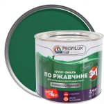 фото Эмаль по ржавчине 3в1 цвет зелёный 2.4 кг
