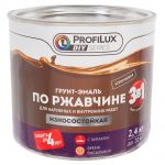 фото Эмаль по ржавчине 3в1 цвет коричневый 2.4 кг