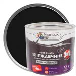 фото Эмаль по ржавчине 3в1 цвет чёрный 2.4 кг