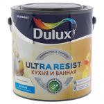 фото Краска Dulux Ultra Resist матовая для кухни и ванной ванильное небо 2.5 л