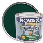 фото Эмаль-грунт по ржавчине Novax 3в1 цвет тёмно-зелёный 2.4 кг