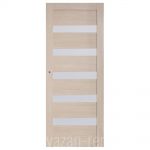 фото Дверь межкомнатная остеклённая Ницца 60x200 см, ПВХ, цвет кремовый, с фурнитурой