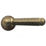фото Ручки дверные на розетке EDS-74-20, цвет античное золото