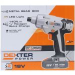 фото Гайковерт ударный Dexter 18 В Li-ion