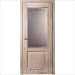 фото Дверь межкомнатная остеклённая Катрин 60x200 см, CPL, цвет акация, с фурнитурой