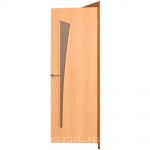 фото Дверь межкомнатная остеклённая ламинированное Белеза 200х60 см цвет миланский орех
