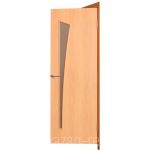 фото Дверь межкомнатная остеклённая ламинированное Белеза 200х70 см цвет миланский орех