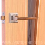 фото Дверь межкомнатная остеклённая ламинированное Белеза 200х80 см цвет миланский орех