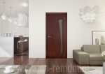 фото Дверь межкомнатная остеклённая ламинированное Белеза 200x60 см цвет венге